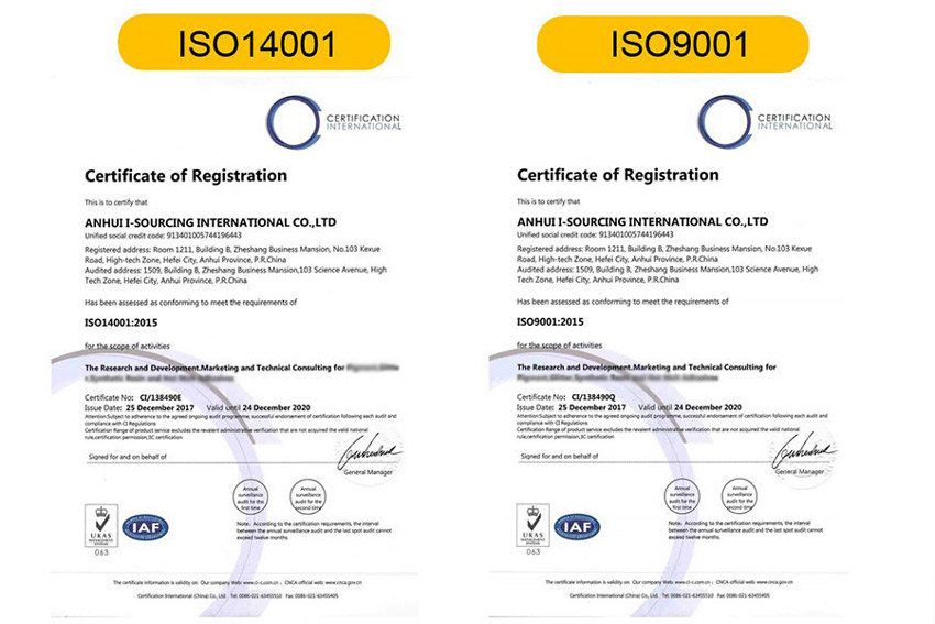 ISO 9001 for industrial additives